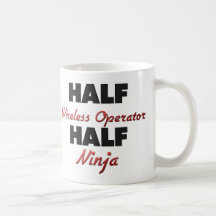 Half Wireless Operator Half Ninja Mug