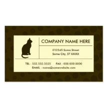 halftone cat business card