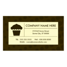 halftone cupcake business card