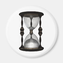 Halftone Hourglass Sand Timer Magnet