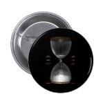 Halftone Hourglass Sand Timer Pinback Button