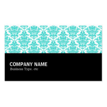 Halfway 054 - Aqua Damask Business Card