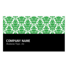 Halfway 064 - Grass Green Damask Business Card