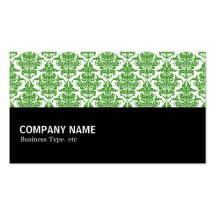 Halfway 065 - Avocado Damask Business Cards