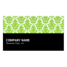 Halfway 066 - Martian Green Damask Business Card Templates