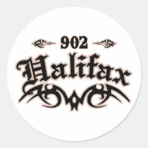 Halifax 902 round stickers