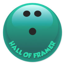 Hall of Framer Round Stickers