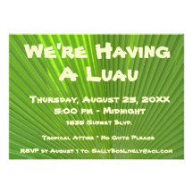 Halleluau!_Hawaiian Tropical Themed Party invite