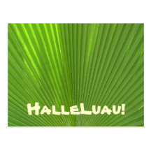Halleluau!_Tropical Save The Date Party Postcard