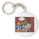 Hallelujah! Bird choir singing the Lord's praises keychains