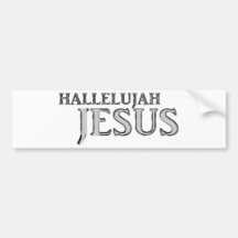 Hallelujah Jesus Bumper Stickers