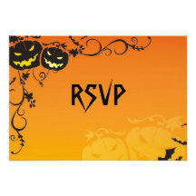 Hallo-Wedding RSVP cards Invite