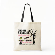 Halloween 1 Breast Cancer Survivor Tote Bag