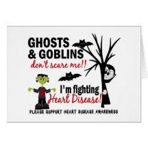 Halloween 1 guerrier de maladie cardiaque cartes de vœux