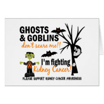 Halloween 1 Kidney Cancer Warrior Greeting Card