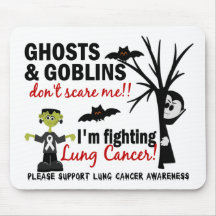 Halloween 1 Lung Cancer Warrior Mouse Pads