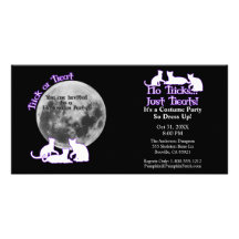 Halloween 3 Cats Photo Card Template