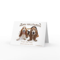 halloween basset card