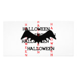 halloween bat icon photo card template