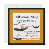Halloween Bats Invitation