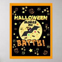 Halloween Batty Poster Art