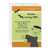 Halloween Birthday 5x7 Frankenstein Party Invite