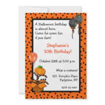 Halloween Birthday Invitation