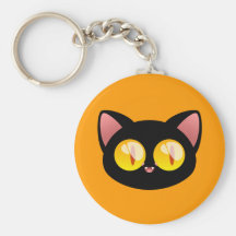 Halloween Black Cat Keychain