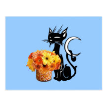 Halloween Black Cat Post Cards