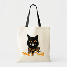 Halloween Black Cat Trick or Treat Bag
