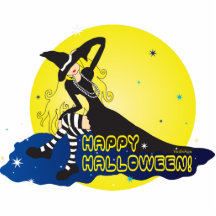 halloween blonde witch on cloud acrylic cut outs