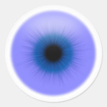 Halloween Blue Eye Eyeball Sticker Tag