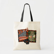 Halloween boo scenery tote bag