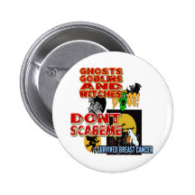 HALLOWEEN BREAST CANCER BUTTON