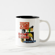 HALLOWEEN BREAST CANCER COFFEE MUGS