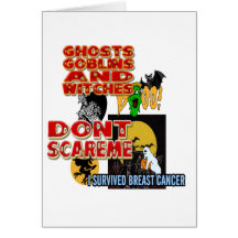 HALLOWEEN BREAST CANCER GREETING CARDS