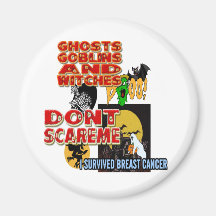 HALLOWEEN BREAST CANCER MAGNET