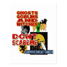HALLOWEEN BREAST CANCER POSTCARD