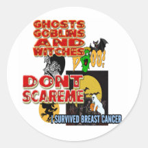 HALLOWEEN BREAST CANCER STICKER