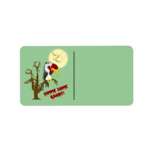 Halloween Buzzard Gift Label