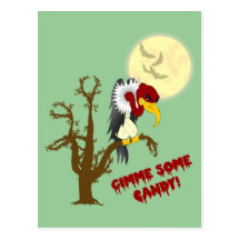 Halloween Buzzard Recipe Card Post Cards