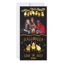 Halloween Candy Corn Custom Photo Card