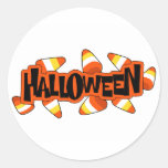 Halloween Candy Corn Round Stickers