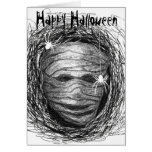 Halloween Card Mummy Grey