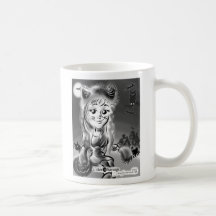Halloween Cat Caricature Mug