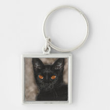 Halloween Cat - funny keychain