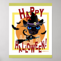 Halloween Cat Party Art - Multi Print