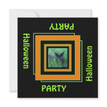 Halloween Cat Party Invitation