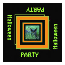 Halloween Cat Party Invitation