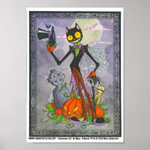 "Halloween Cat" Poster
